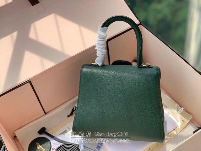 DELVAUX女包 春夏新款 Brillant系列手袋 進口牛皮 德爾沃女手提包 Dv0020 翡翠綠 Delvaux單肩斜挎包  fcs1357